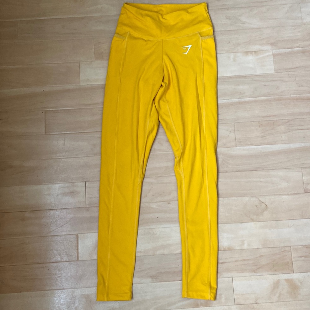 Gymshark Yellow Leggings Size Extra Small